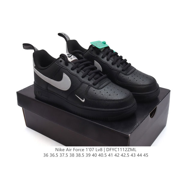 公司级 附赠送logo清洁刷 Af1耐克 Nike Air Force 1 ‘07 Low 空军一号 厚底增高百搭休闲运动板鞋 原楦头原纸板 打造纯正空军版型，