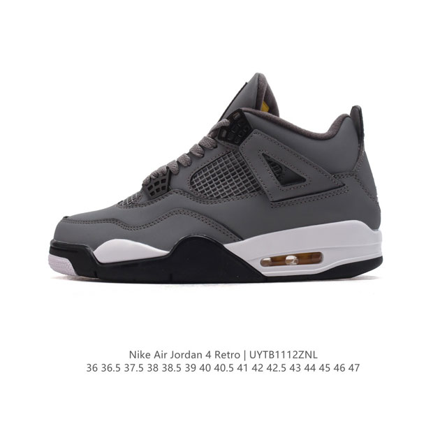 公司级 耐克 新款 Nike Air Jordan 4 Retro Og 中帮 迈克尔 乔丹aj4代乔4 复古休闲运动文化篮球鞋。秉承轻量化的速度型篮球鞋设计思