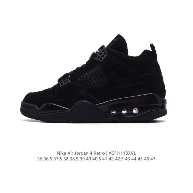 公司级 耐克 Nike Air Jordan 4 Retro Og迈克尔 乔丹aj4代乔4 中帮复古休闲运动文化篮球鞋。秉承轻量化的速度型篮球鞋设计思想完成设计