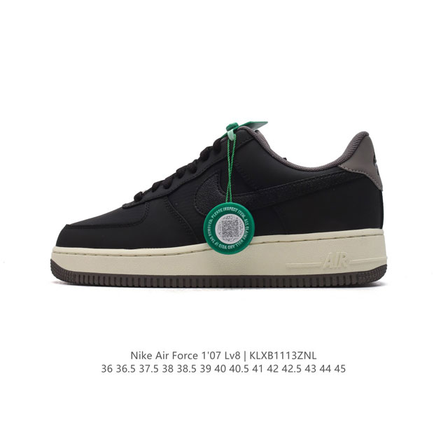 公司级 附赠送logo清洁刷 Af1耐克 Nike Air Force 1 ‘07 Low 空军一号 厚底增高百搭休闲运动板鞋 原楦头原纸板 打造纯正空军版型，