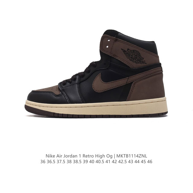 公司级 耐克 男女同款运动板鞋 Nike Air Jordan 1 Retro High Og 乔丹一代aj1 乔1 Aj1 篮球鞋复刻运动鞋。皮面高帮板鞋的设