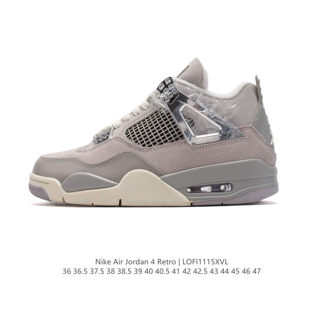 公司级 耐克 Nike Air Jordan 4 Retro Og迈克尔 乔丹aj4代乔4 中帮复古休闲运动文化篮球鞋。秉承轻量化的速度型篮球鞋设计思想完成设计