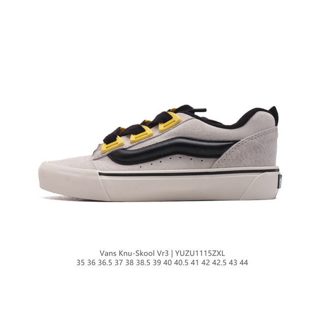 万斯 Vans Knu-Skool Vr3 Lx 面包鞋皮革鞋面。坎普尔 茱利安系列低帮复古硫化休闲运动板鞋“肥胖版大logo”要说整个年最为热门的鞋型之一，