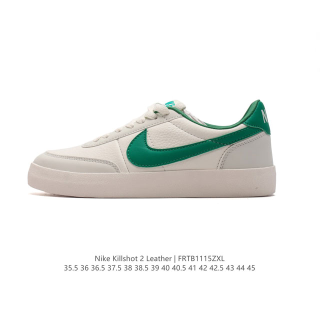 耐克板鞋 米白 复古板鞋j.Crew X Nike 联名 Killshot Ii Leather 男女休闲复古运动鞋。采用米白色皮革制作鞋身，大号swoosh