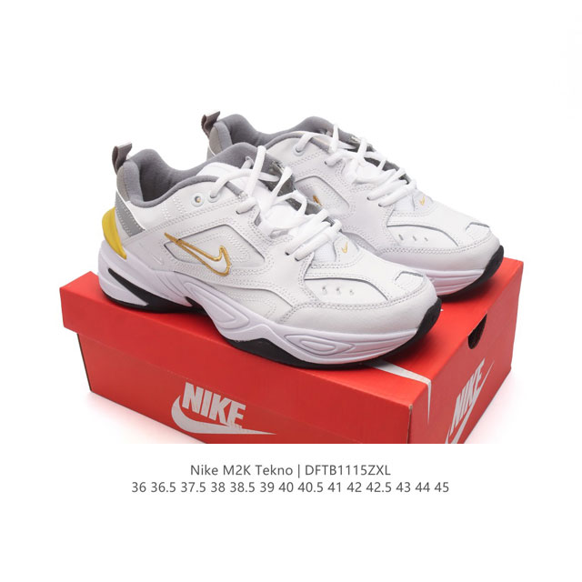 耐克 Nike M2K Tekno 男女子运动鞋厚底老爹鞋经典复古休闲慢跑鞋 ，从 Monarch 系列汲取灵感，以太空时代细节演绎未来风范。分层鞋面借鉴自元年