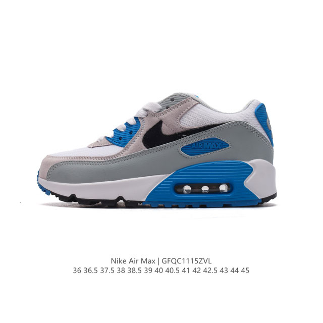 Nike耐克运动鞋 Air Max 90 健身运动跑鞋休闲鞋 复古风十足！Air Max 90 作为 Nike 旗下最经典的鞋型之一，凭借着百搭的造型，获得众多