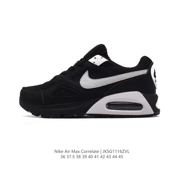 耐克 Nike Air Max Correlate 气垫缓震耐磨运动鞋时尚潮流休闲透气跑步鞋，选用网眼鞋面，脚感舒适透气。鞋舌、鞋侧及后跟处饰有品牌标识，简约大