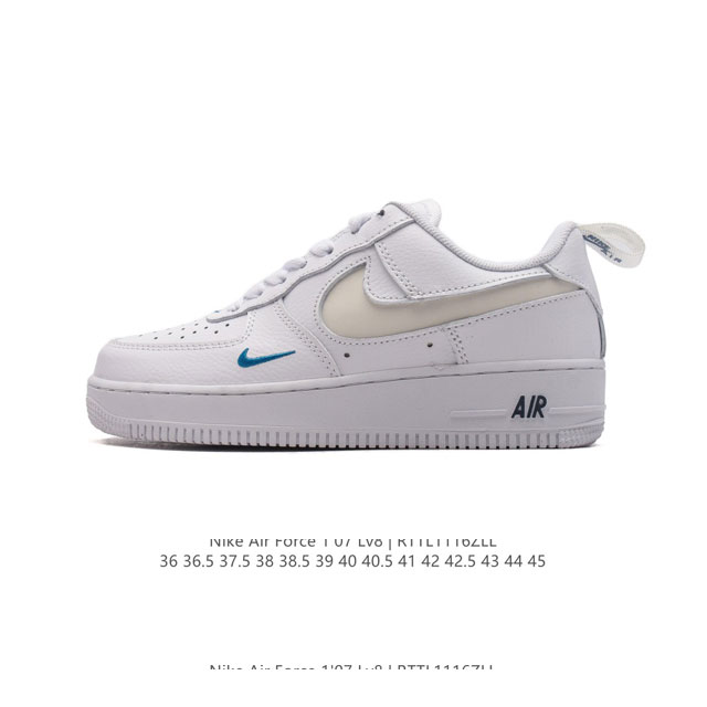 耐克 Nike Air Force 1 '07 Low 空军一号含气垫 小白鞋 低帮百搭厚底增高休闲运动板鞋。柔软、弹性十足的缓震性能和出色的中底设计，横跨复古