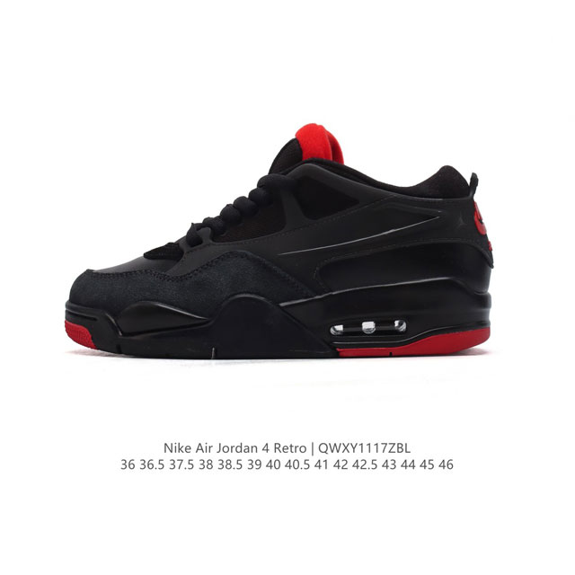 公司级 耐克 新款 Nike Air Jordan 4 Retro Og 低帮 迈克尔 乔丹aj4代乔4 复古休闲运动文化篮球鞋。秉承轻量化的速度型篮球鞋设计思