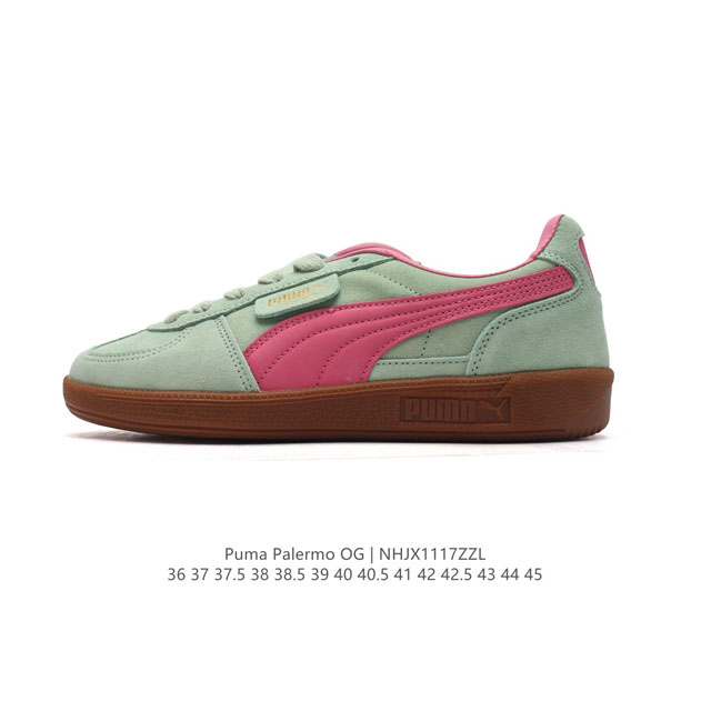 彪马puma Palermo Og 防滑耐磨低帮德训板鞋 男女运动鞋，Army Trainer Og休闲鞋沿用德训鞋经典外观 鞋身和鞋舌分别添加了品牌标志性 L