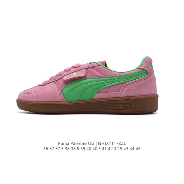 彪马puma Palermo Og 防滑耐磨低帮德训板鞋 男女运动鞋，Army Trainer Og休闲鞋沿用德训鞋经典外观 鞋身和鞋舌分别添加了品牌标志性 L