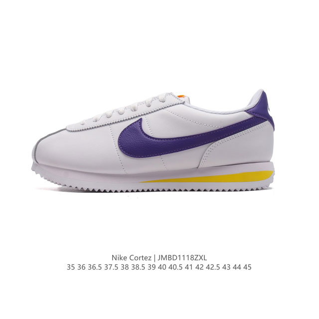 Nike Classic Cortez Nylon 耐克阿甘鞋男女子运动鞋。秉承元年款经典风格，糅合防水鞋面设计，令双足保持干爽舒适。防水锦纶鞋面强势抵御风雨侵