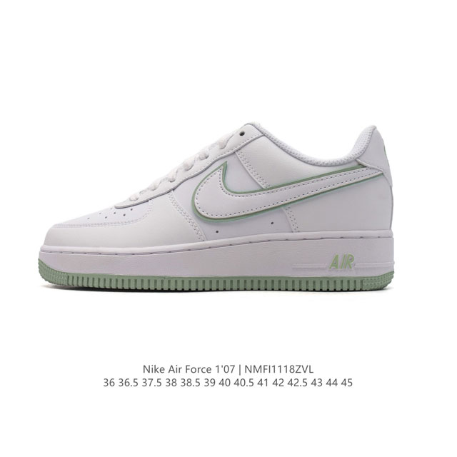 耐克 Nike Air Force 1 '07 Low 空军一号含气垫 小白鞋 低帮百搭厚底增高休闲运动板鞋。柔软、弹性十足的缓震性能和出色的中底设计，横跨复古