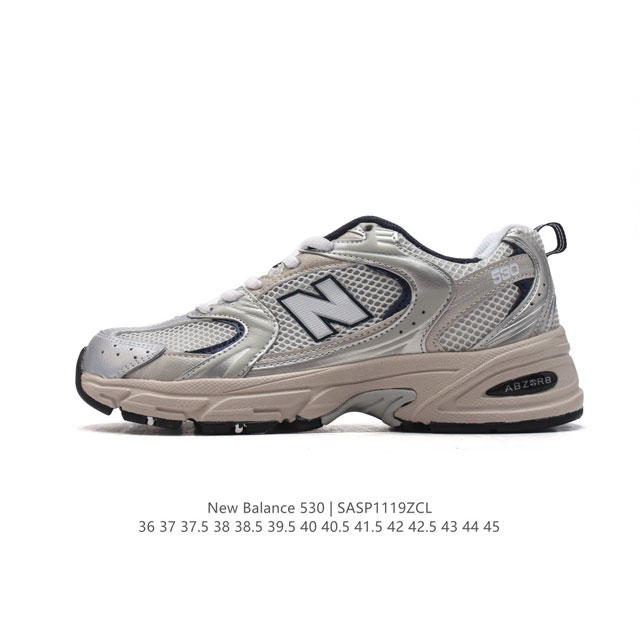 新百伦 Nb530 New Balance 530 复跑古鞋 厚底增高老爹鞋 缓震运动慢跑鞋。Nb530这鞋双确实是nb家经复典古款式之一，以全科新技诠释，成打