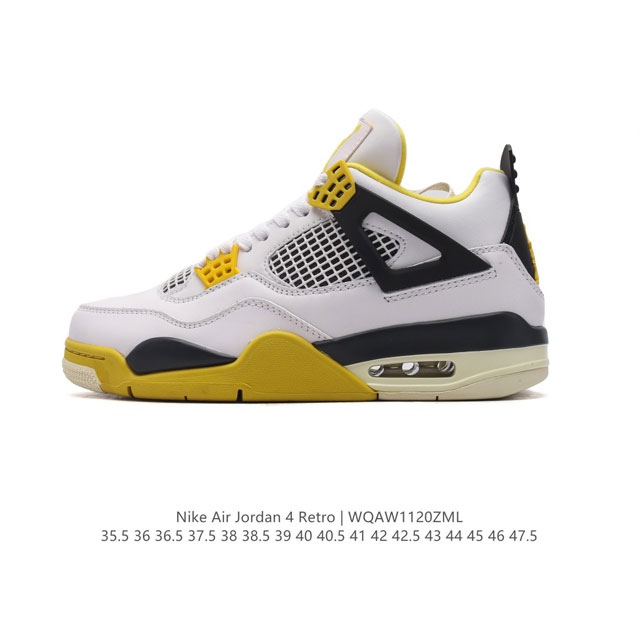 公司级 耐克 Nike Air Jordan 4 Retro Og迈克尔 乔丹aj4代乔4 中帮复古休闲运动文化篮球鞋。秉承轻量化的速度型篮球鞋设计思想完成设计