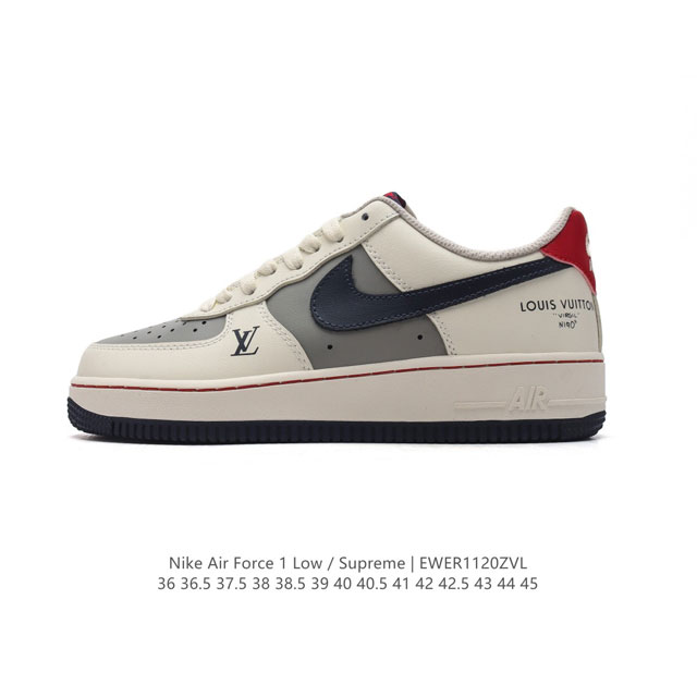 耐克 Nike Air Force 1 '07 Low 空军一号含气垫 低帮百搭厚底增高休闲运动板鞋。柔软、弹性十足的缓震性能和出色的中底设计，横跨复古与现代的