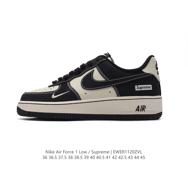 耐克 Nike Air Force 1 '07 Low 空军一号含气垫 低帮百搭厚底增高休闲运动板鞋。柔软、弹性十足的缓震性能和出色的中底设计，横跨复古与现代的