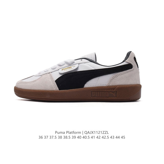 彪马puma Palermo Og 防滑耐磨低帮德训板鞋 男女运动鞋，Army Trainer Og休闲鞋沿用德训鞋经典外观 鞋身和鞋舌分别添加了品牌标志性 L