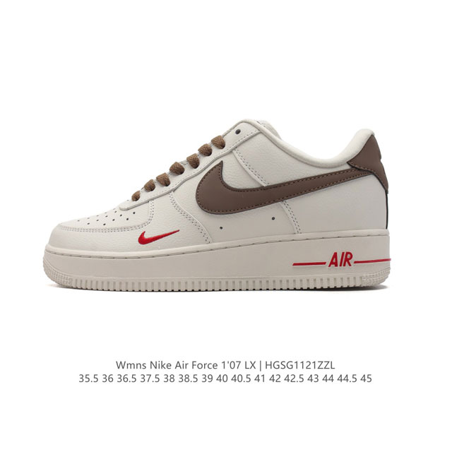 头层皮 耐克 Nike Air Force 1 '07 Low 空军一号含气垫 小白鞋 低帮百搭厚底增高休闲运动板鞋。柔软、弹性十足的缓震性能和出色的中底设计，