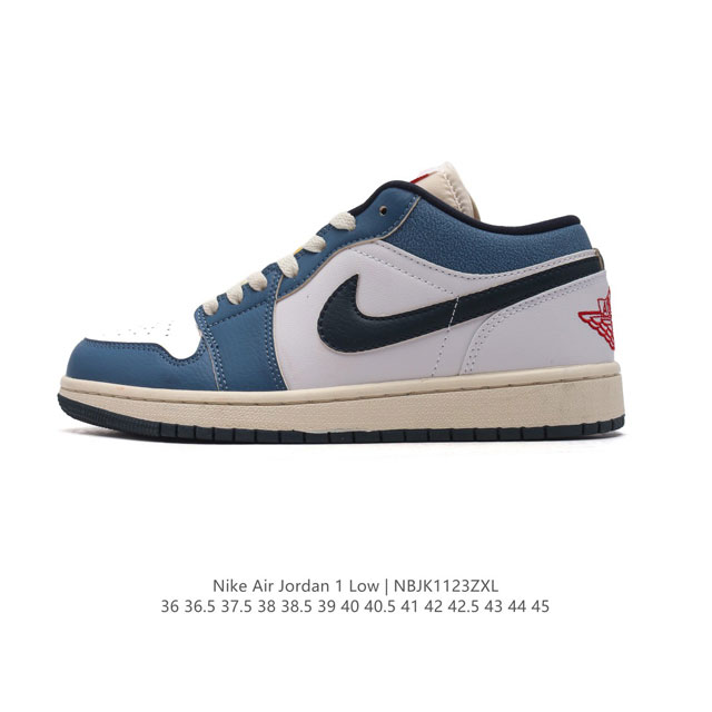 耐克 乔丹air Jordan 1 Low Aj1 乔1 乔丹1代aj1 低帮复古文化休闲运动篮球鞋。该鞋款从 1985 年元年款汲取设计灵感，焕新演绎简约经典