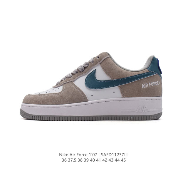 耐克 Nike Air Force 1 '07 Low 空军一号含气垫 小白鞋 低帮百搭厚底增高休闲运动板鞋。柔软、弹性十足的缓震性能和出色的中底设计，横跨复古