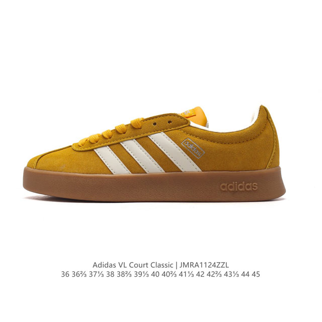 阿迪达斯 Adidas Vl Court Classic Shoes 运动休闲板鞋德训鞋 T头鞋 这款adidas经典运动鞋，以经典造型塑就百搭风格。灵感源自a