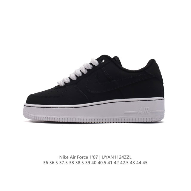 耐克 Nike Air Force 1 '07 Low 空军一号含气垫 小白鞋 低帮百搭厚底增高休闲运动板鞋。柔软、弹性十足的缓震性能和出色的中底设计，横跨复古