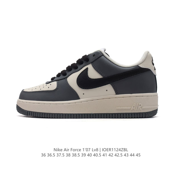 耐克 Nike Air Force 1 '07 Low 空军一号含气垫 小白鞋 低帮百搭厚底增高休闲运动板鞋。柔软、弹性十足的缓震性能和出色的中底设计，横跨复古