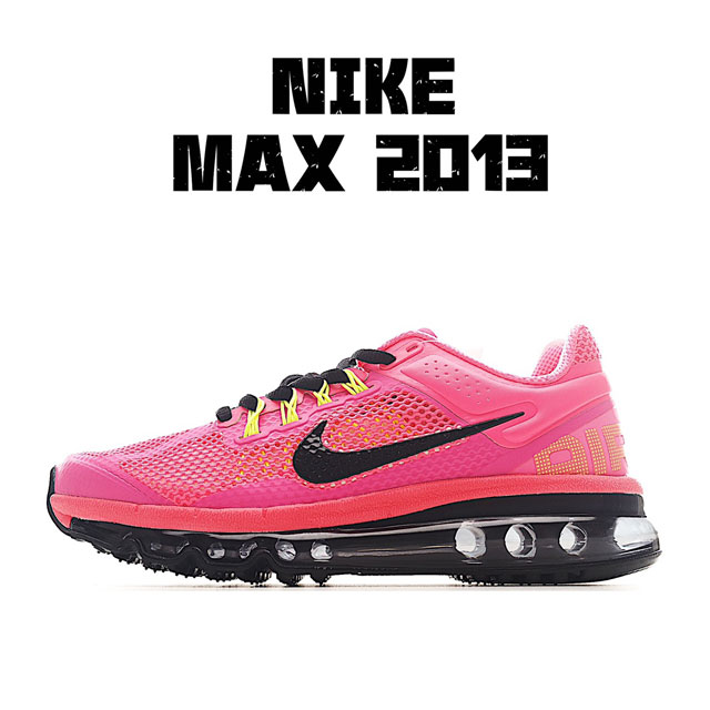 独家实拍nk Air Max 2013 耐克复古透气网布气垫跑鞋 555753-600 #搭配全掌式 Max Air 气垫，为步伐注入充沛活力。半透明中底和外底