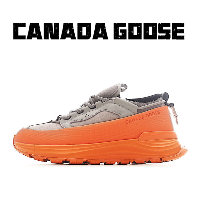 独家实拍canada Goose Glacier Trail Sneaker 加拿大鹅圆头系带低帮生活休闲鞋 #鞋款采用近几年比较流行的版型设计，外观时尚大气。