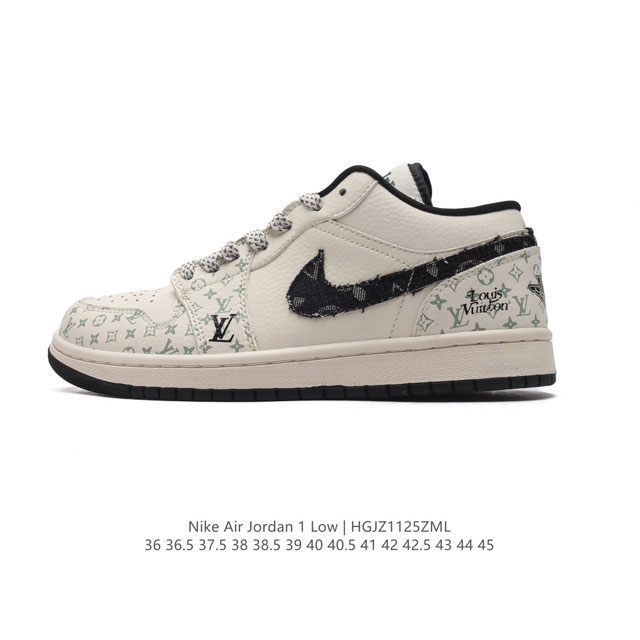 公司级 耐克 乔丹air Jordan 1 Low Aj1 乔1 乔丹1代aj1 路易威登联名 低帮复古文化休闲运动篮球鞋。该鞋款从 1985 年元年款汲取设计