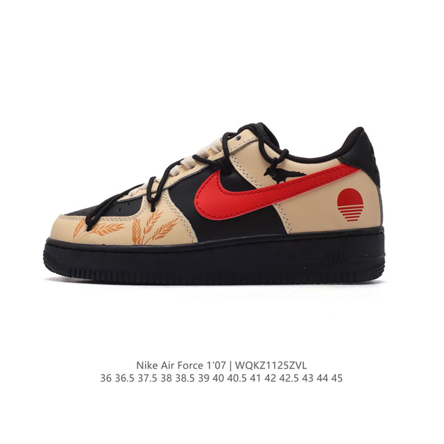 耐克 Nike Air Force 1 '07 Low 空军一号含气垫 解构绑带 双鞋带 小白鞋 低帮百搭厚底增高休闲运动板鞋。柔软、弹性十足的缓震性能和出色的