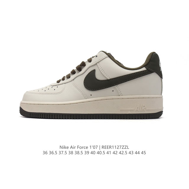 耐克 Nike Air Force 1 '07 Low 空军一号含气垫 小白鞋 低帮百搭厚底增高休闲运动板鞋。柔软、弹性十足的缓震性能和出色的中底设计，横跨复古