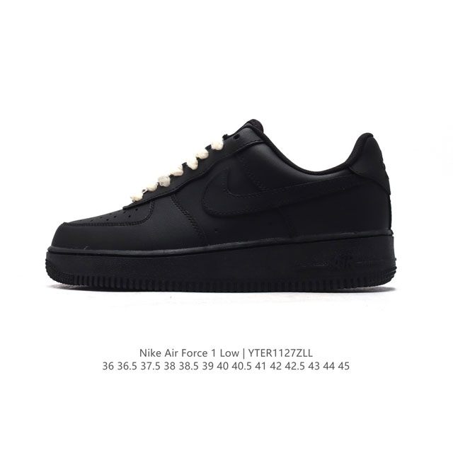 耐克 Nike Air Force 1 '07 Low 空军一号含气垫 小白鞋 低帮百搭厚底增高休闲运动板鞋。柔软、弹性十足的缓震性能和出色的中底设计，横跨复古