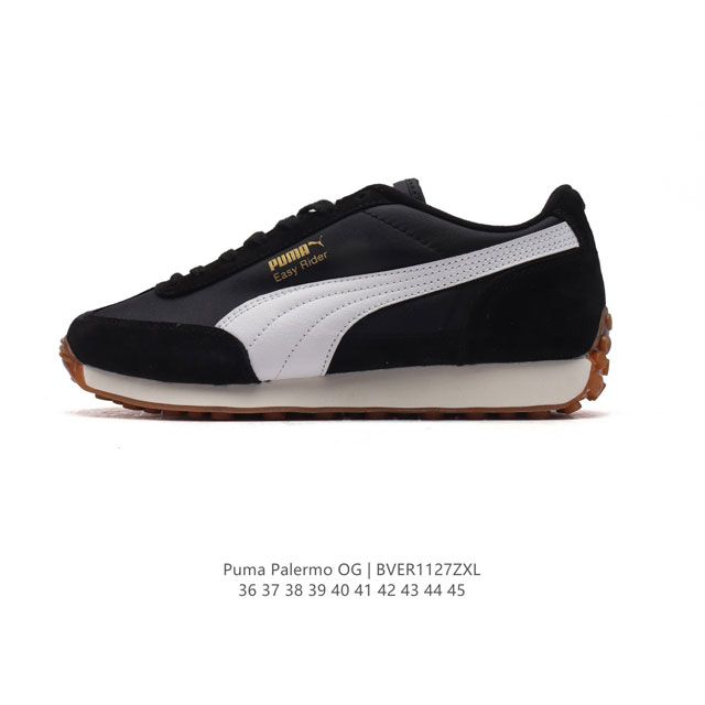 彪马puma Palermo Og 防滑耐磨低帮德训板鞋 男女运动鞋，Army Trainer Og休闲鞋沿用德训鞋经典外观 鞋身和鞋舌分别添加了品牌标志性 L