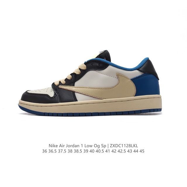 特价原价240元 纯原版本 真标 耐克 Nike Air Jordan 1 Low Og Sp Military Blue Aj1乔1倒勾低帮篮球鞋 Aj1 乔