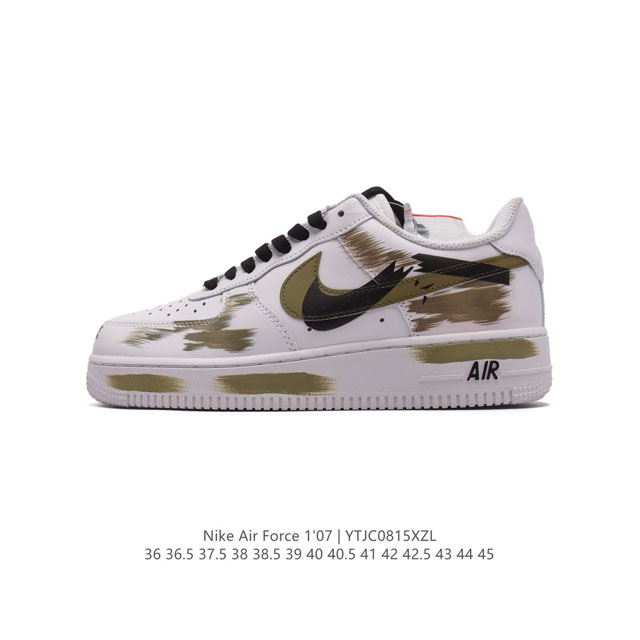 公司级 Af1耐克 Nike Air Force 1 ‘07 Low 空军一号 厚底增高百搭运动板鞋 原楦头原纸板 打造纯正空军版型，专注外贸渠道 全掌内置蜂窝