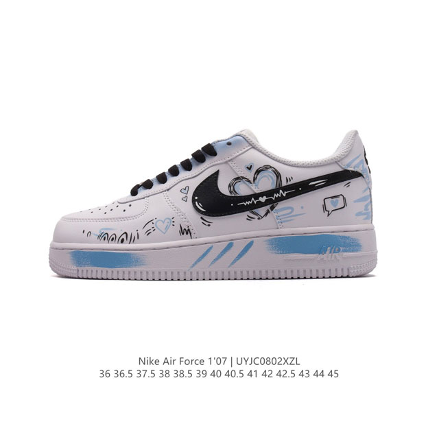 公司级 Af1耐克 Nike Air Force 1 ‘07 Low 空军一号 厚底增高百搭运动板鞋 原楦头原纸板 打造纯正空军版型，专注外贸渠道 全掌内置蜂窝