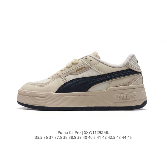 公司级 彪马 Puma Ca Pro 百搭单品彪马复古休闲鞋经典男女板鞋，搭配精心设计的配色组合，营造浓郁的复古氛围。鞋面打孔细节,提升穿着时的舒适度。皮革鞋面