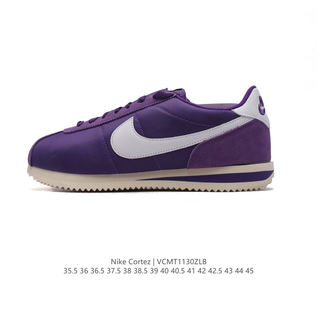 Nike Classic Cortez Nylon 耐克阿甘鞋男女子运动鞋。秉承元年款经典风格，糅合防水鞋面设计，令双足保持干爽舒适。防水锦纶鞋面强势抵御风雨侵