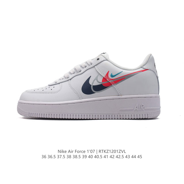 耐克 Nike Air Force 1 '07 Low 空军一号含气垫 小白鞋 低帮百搭厚底增高休闲运动板鞋。柔软、弹性十足的缓震性能和出色的中底设计，横跨复古