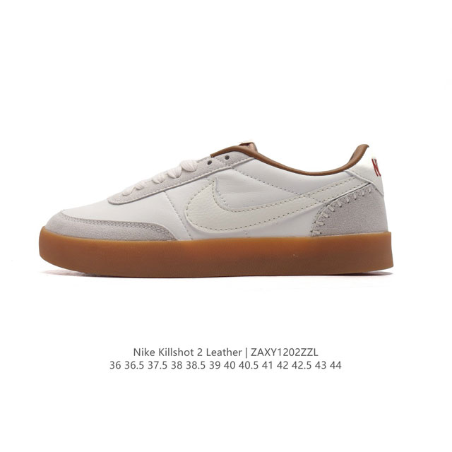 耐克板鞋 米白 复古板鞋j.Crew X Nike 联名 Killshot Ii Leather 男女休闲复古运动鞋。采用米白色皮革制作鞋身，大号swoosh