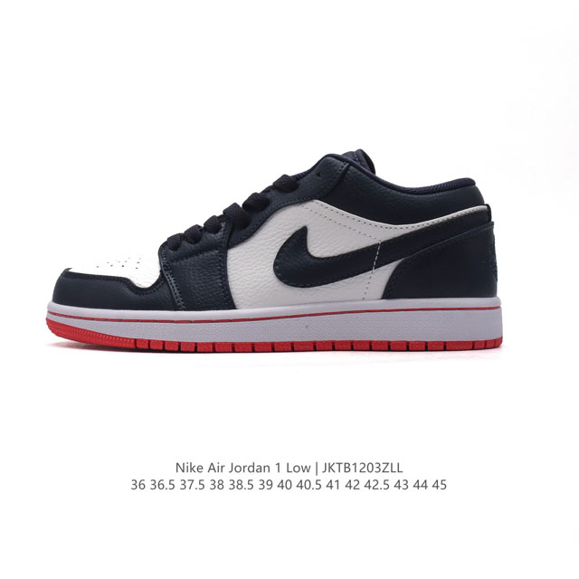 耐克 乔丹air Jordan 1 Low Aj1 乔1 乔丹1代aj1 低帮复古文化休闲运动篮球鞋。该鞋款从 1985 年元年款汲取设计灵感，焕新演绎简约经典