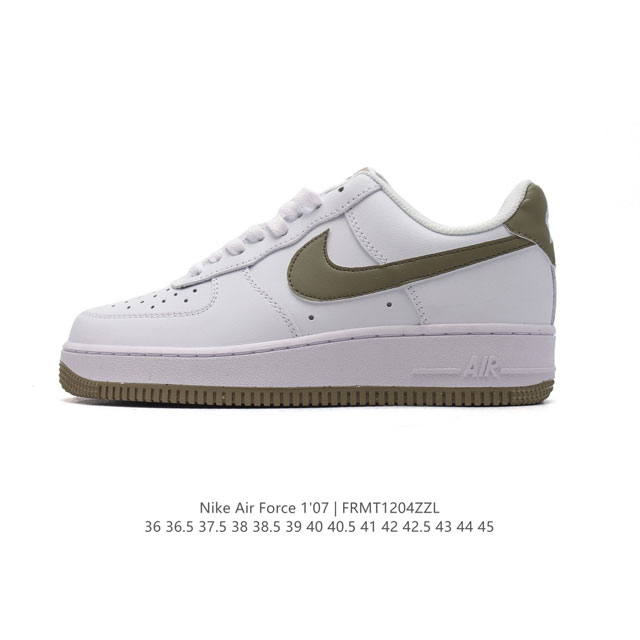 耐克 Nike Air Force 1 '07 Low 空军一号含气垫 小白鞋 低帮百搭厚底增高休闲运动板鞋。柔软、弹性十足的缓震性能和出色的中底设计，横跨复古