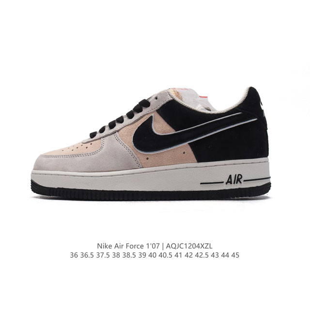 公司级 Af1耐克 Nike Air Force 1 ‘07 Low 空军一号 厚底增高百搭运动板鞋 原楦头原纸板 打造纯正空军版型，专注外贸渠道 全掌内置蜂窝