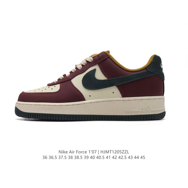 耐克 Nike Air Force 1 '07 Low 空军一号含气垫 小白鞋 低帮百搭厚底增高休闲运动板鞋。柔软、弹性十足的缓震性能和出色的中底设计，横跨复古