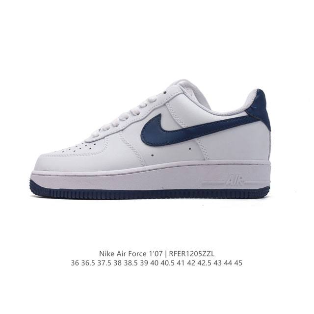 耐克 Nike Air Force 1 '07 Low 空军一号含气垫 小白鞋 低帮百搭厚底增高休闲运动板鞋。柔软、弹性十足的缓震性能和出色的中底设计，横跨复古