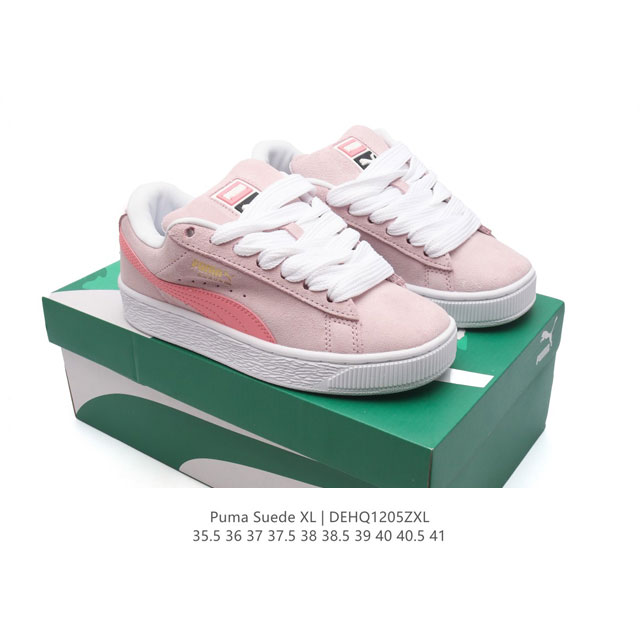 彪马puma Suede Xl 低帮复古轻便透气防滑减震休闲鞋 厚底增高运动板鞋 类型：男女鞋 尺码: 35.5-45含半码 货号：395205-02 编码：D