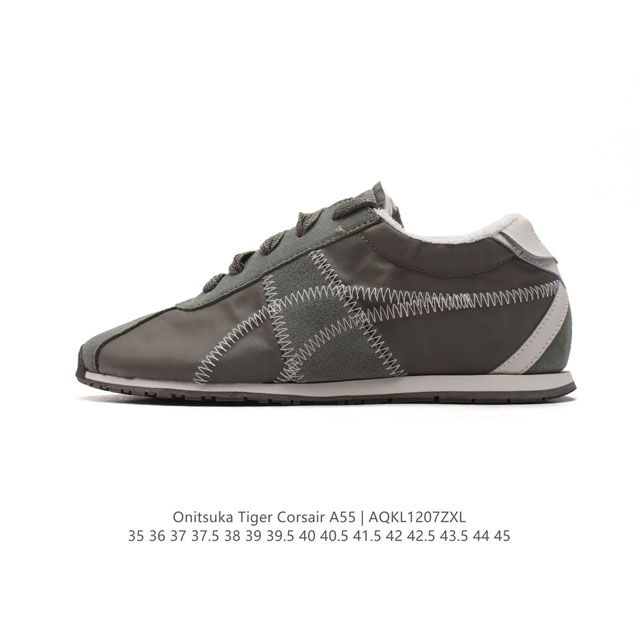 Onitsuka Tiger鬼塚虎 新款时尚舒适休闲运动鞋 Tiger Corsair A55跑步鞋#Onitsukatiger##鬼塚虎#全新tiger Co