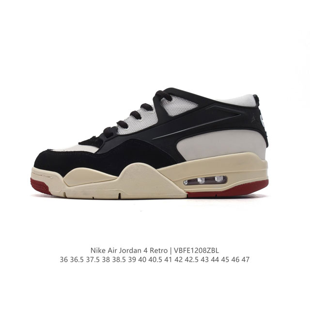 公司级 耐克 新款 Nike Air Jordan 4 Retro Og 低帮 迈克尔 乔丹aj4代乔4 复古休闲运动文化篮球鞋。秉承轻量化的速度型篮球鞋设计思